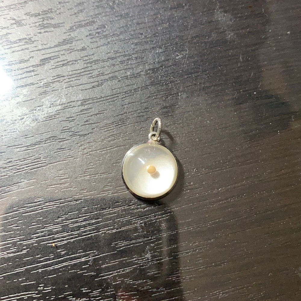 Silver mustard seed pendant